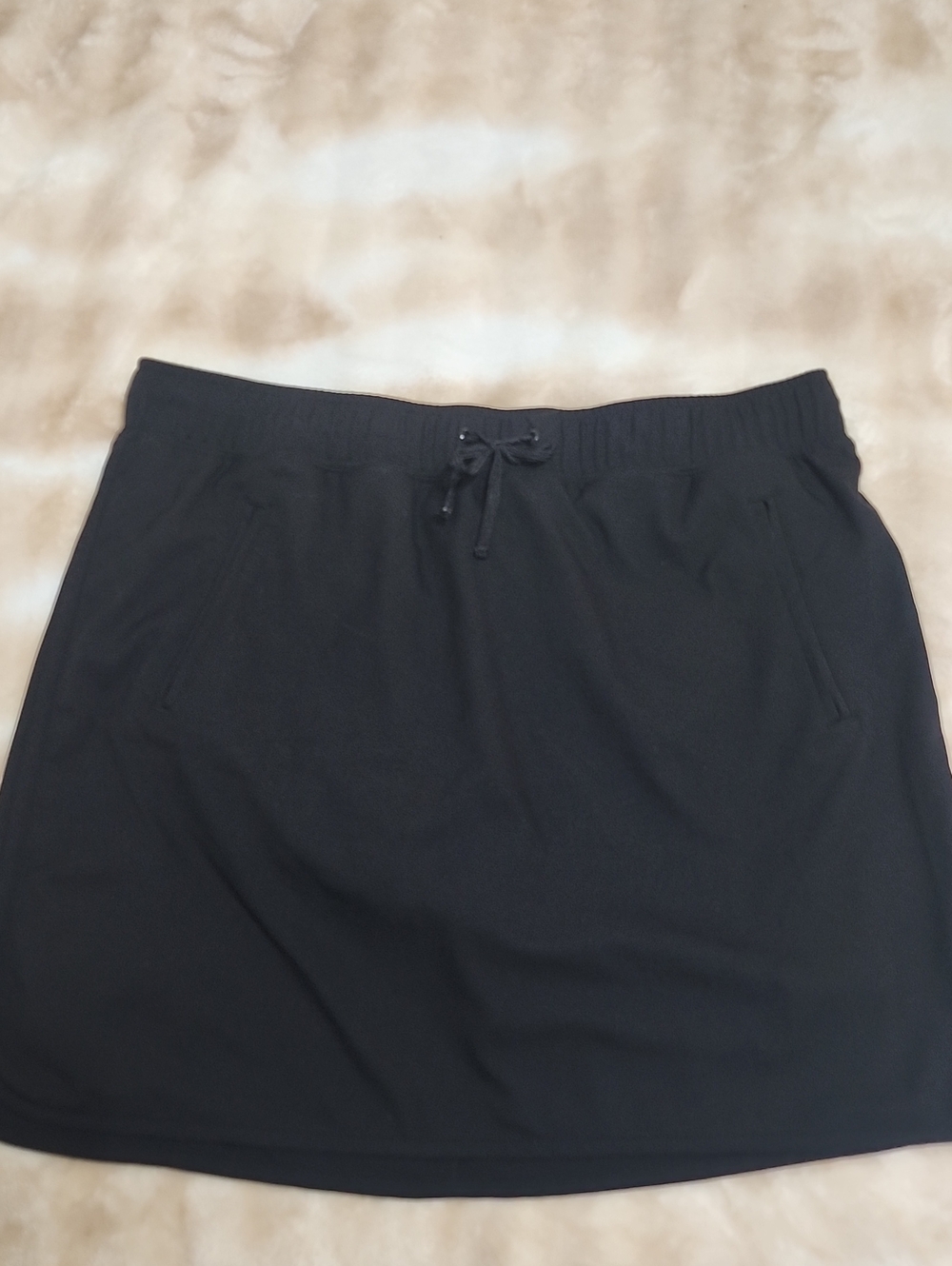 Quick-Dri Black Activewear Skirt With Built In Shorts
